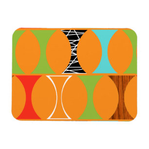 Mid Centres Modern Orange Mönster Magnet