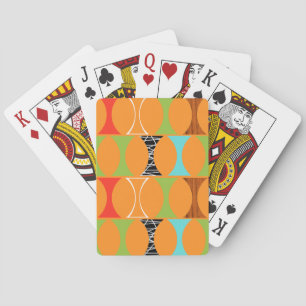 Mid Centres Modern Orange Mönster-spelkort Spelkort