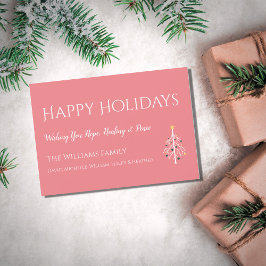 Mid Centres Modern Rosa Retro-julkort