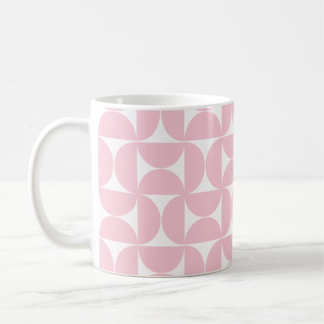 Mid Centres moderna Rosa Baby och Vita Mönster Kaffemugg (Vänster)