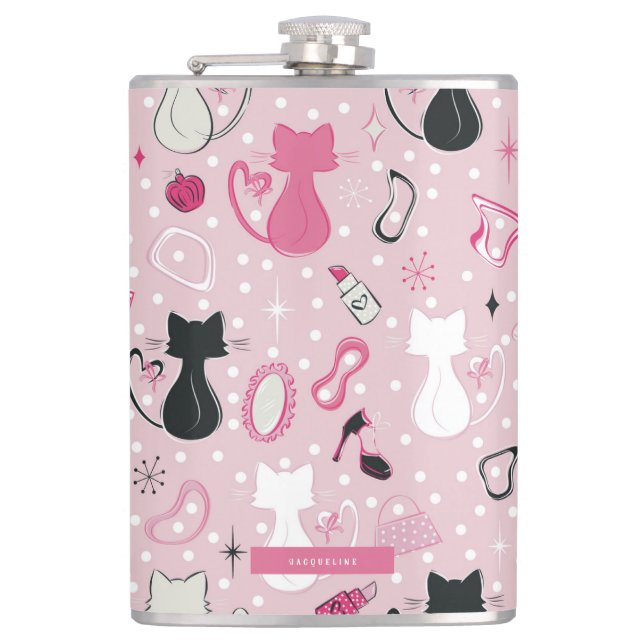 Mid Centres Rosa Heart Cats Fickplunta (Framsidan)