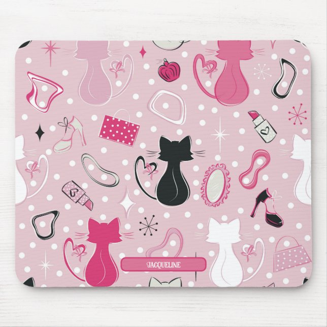 Mid Centres Rosa Heart Cats Musmatta (Framsidan)