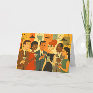 Mid Century 60s Office Cocktail Party Kort