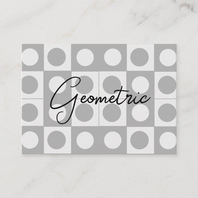 Mid Century Abstrakt Geometric Mönster Visitkort (Framsida)