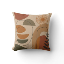 Mid-Century Abstrakt Jordton Kastkudde