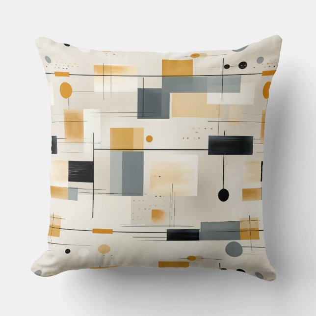 Mid Century Abstrakt Kudde (Framsida)