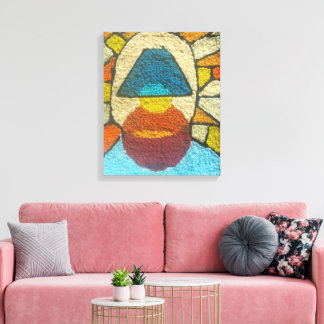 Mid-century abstrakt ljusdesign canvastryck