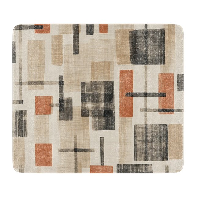 Mid Century Abstrakt Rutmönster (Framsidan)