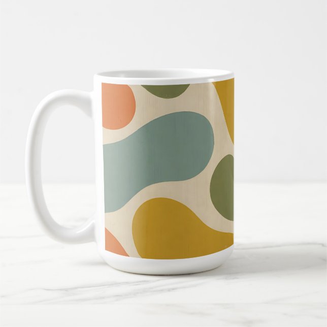 Mid-Century abstrakta formdesign Kaffemugg (Vänster)
