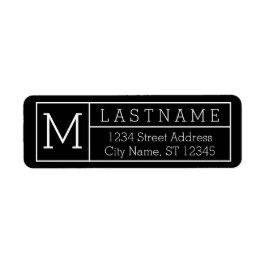 Mid Century Anpassningsbar Family Namn - Returadre Returadress Etikett