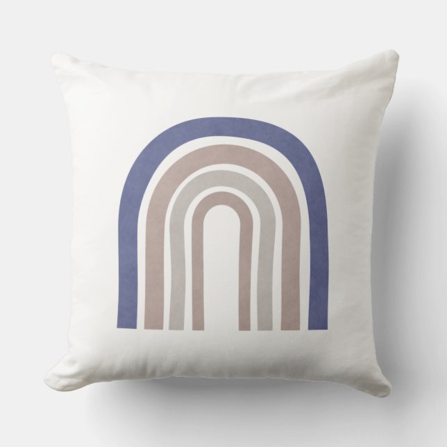Mid Century Arches - Blue and Beige Kudde (Framsida)
