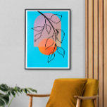 Mid Century Art Deco, Stretched Larme Avslutat Canvastryck<br><div class="desc">Det här landskapet i abstrakten är utskrivet på ett skandinaviskt, halvsekel, med boho stil med en stiliserad växt i en kruka och ett fönster där man förbiser ett vackert blå himmel med sol som lyser igenom. Den minimalistiska utformningen är perfekten för att lägga till en liten bit modern sofistikering till...</div>