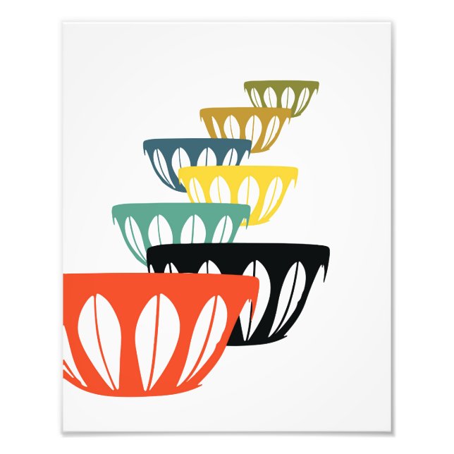 Mid Century Art, Modern Mid Century Print, Fototryck (Framsidan)