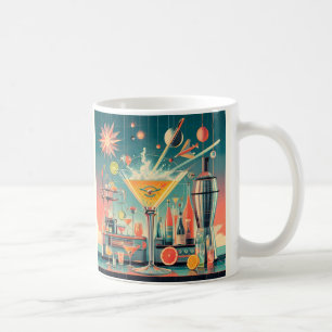Mid Century Atomic Futuristiska Citrus Martini Pub Kaffemugg