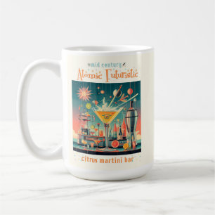 Mid Century Atomic Futuristiska Citrus Martini Pub Kaffemugg