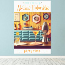 Mid Century Atomic Futuristiska Party Room