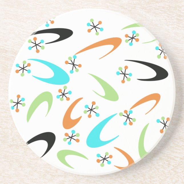 Mid-Century Atomic Sandstone Underlägg (Framsidan)