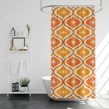 Mid Century Atomic Starbursts på Orange Ogee