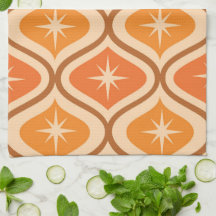 Mid Century Atomic Starbursts på Orange Ogee