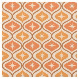 Mid Century Atomic Starbursts på Orange Ogee Tyg