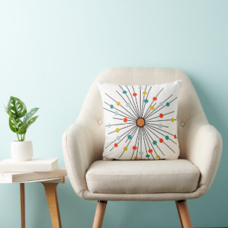 Mid-Century Atomisk Abstrakt Prick Accentdynor Kudde