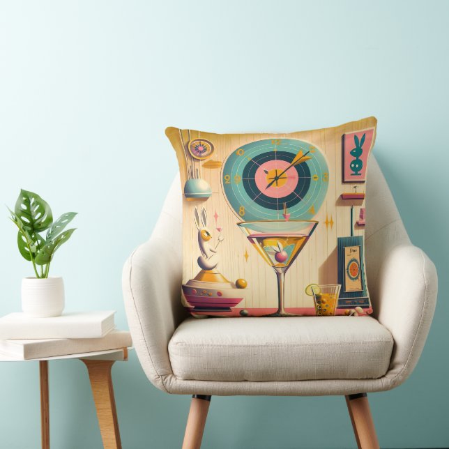 Mid Century Atomisk Retro Futuristisk Kanin Martin Kudde (Stol)