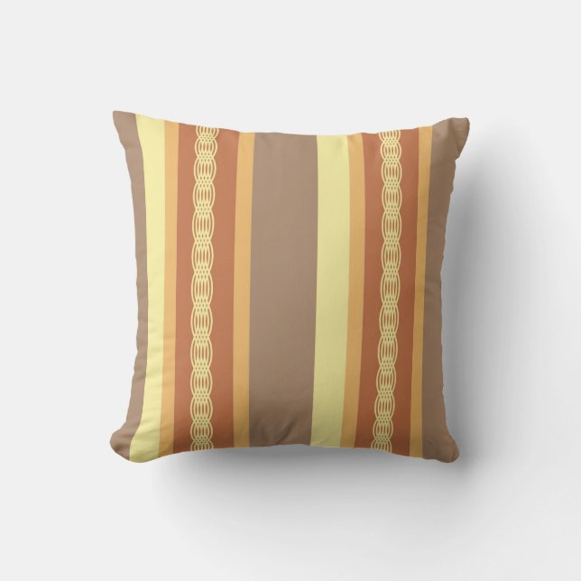 Mid Century awning rand - Earth neutralts Kudde (Framsida)