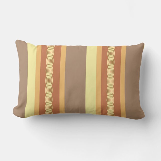 Mid Century awning rand - Earth neutralts Lumbarkudde (Framsida)