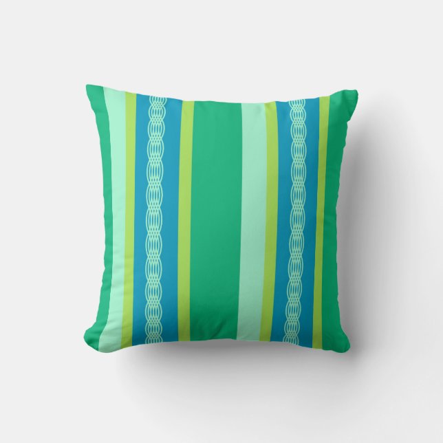 Mid Century awning rand - jade grönt Kudde (Framsida)