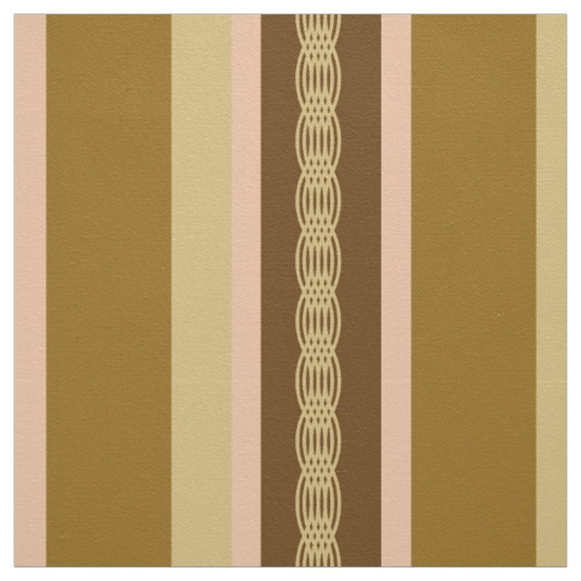 Mid Century awning rand - tan and peach Tyg (Provkarta)