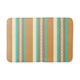 Mid Century awning rand - tan & turkos Badrumsmatta