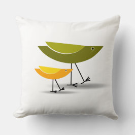 Mid Century Birds Kudde