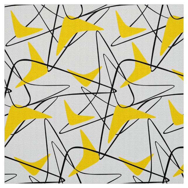 Mid Century boomerang Tyg (Provkarta)