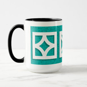 Mid-Century Breeze Blocks Aqua Mugg