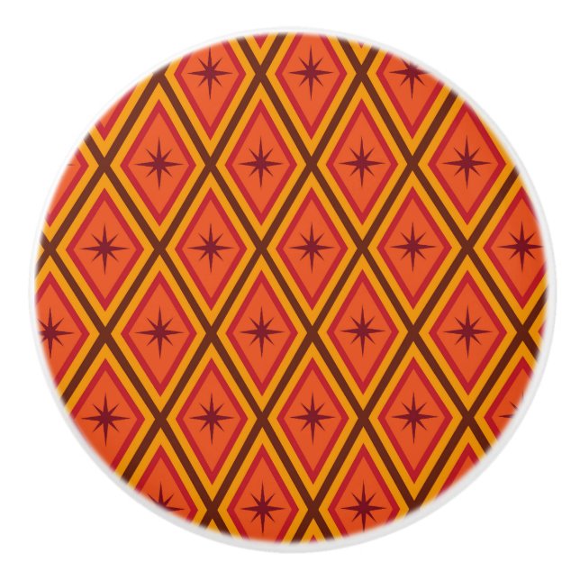 Mid Century Bruna Stjärnor på retro diamanter Knopp (Framsidan)