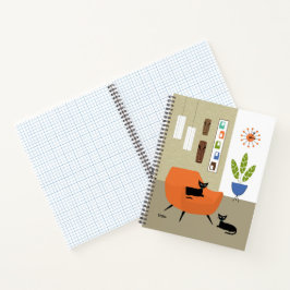 Mid Century Cat med Tikis på muren