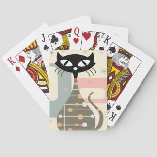Mid Century Cat Mid Century Modern Casinokort