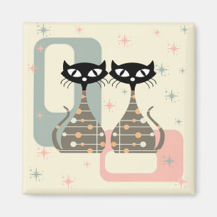 Mid Century Cat Mid Century Modern Magnet