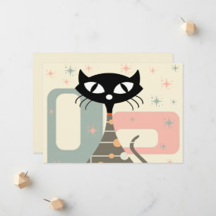 Mid Century Cat Mid Century Modern Meddelande