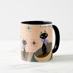 Mid Century Cat Mid Century Modern Mugg
