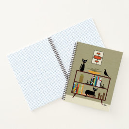 Mid Century Cat on Bookcase