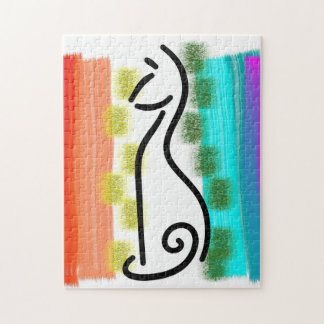 Mid Century Cat Pussel