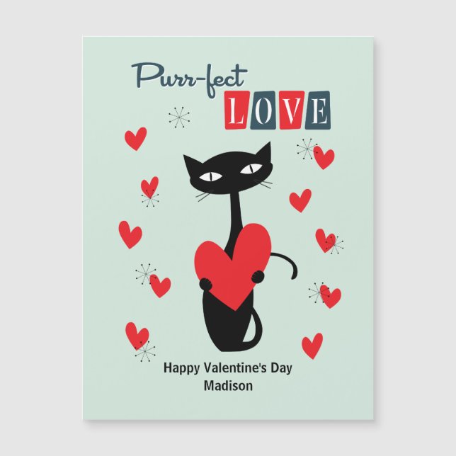 Mid Century Cat valentines day (Framsida)