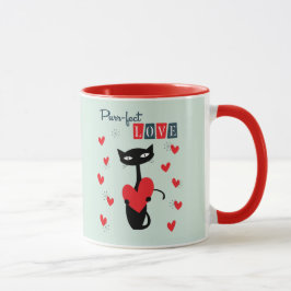 Mid Century Cat valentines day Mugg