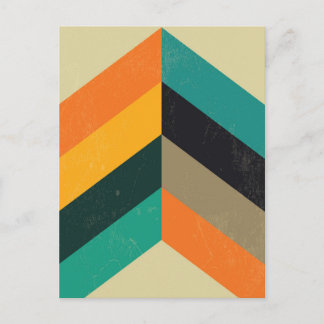 Mid Century Chevron Vykort