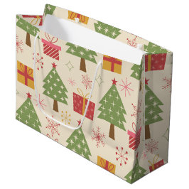 Mid Century Christmas Atomic Trees with Snowflakes