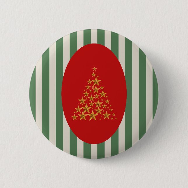 Mid century christmas tree with Golden star Knapp (Framsida)