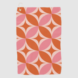 Mid Century Circle Starbursts rosa och orange