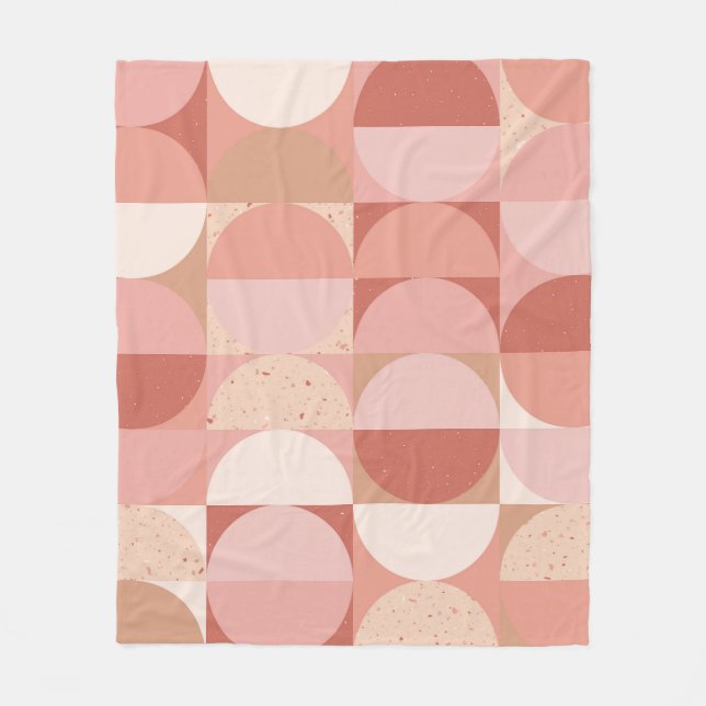 Mid-Century Circles: Modern Geometric Mönster. Fleecefilt (Framsidan)