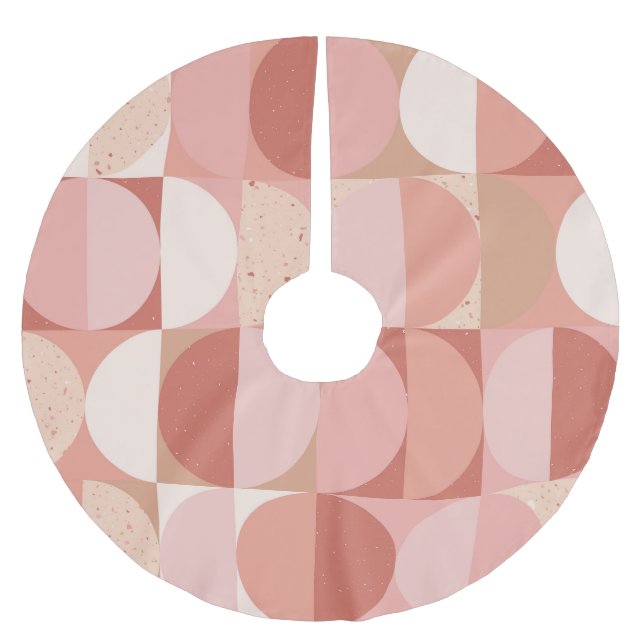 Mid-Century Circles: Modern Geometric Mönster. Julgransmatta Borstad Polyester (Framsidan)